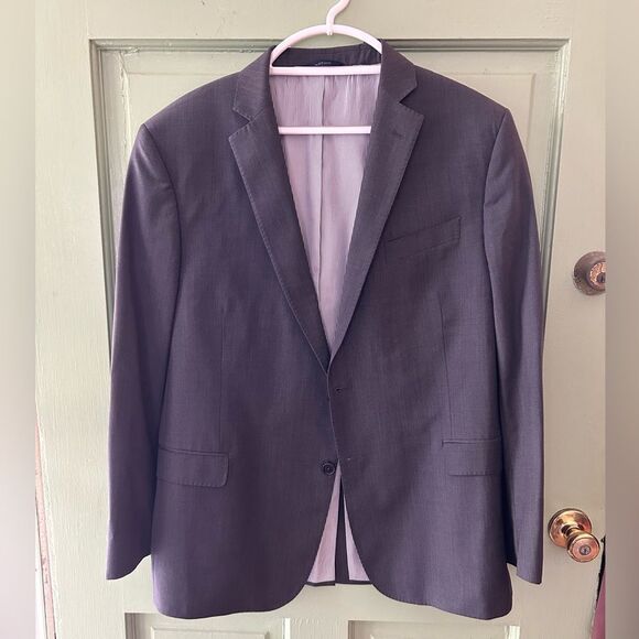 Brooks Brothers Mens Explorer Blazer Suit Jacket charcoal Wool Blend 46 R Regent - Picture 1 of 11